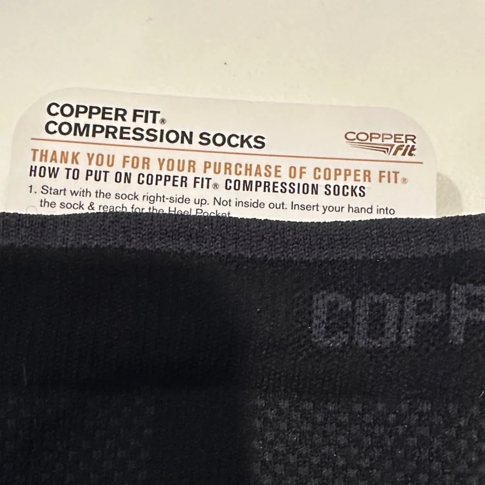 Copper fit Black Compression Socks nwot
